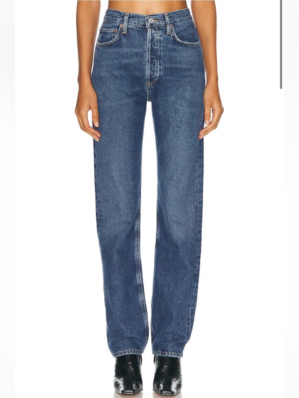 AGOLDE 90s Pinch Waist High Rise Straight Jeans in Control size 23